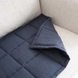 Linen Couch Slipcover For Dogs & Kids, Quilted Sofa Topper Pad, Two-Sided Seat Protector, Handmade Cover 50xcp - thumbnail 2