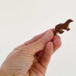 Hand Carved Wooden Noah's Ark Animals, Badgers, Anteaters, Wolverines & Weasels - thumbnail 4