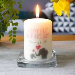 First Mother's Day Elephant Candle - Happy 1st New Mom Gift Baby Mummy Mum Mothers - thumbnail 2