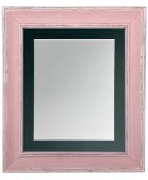 Scandi Pink Photo Frame Oak Wood Picture Frame With Dark Green Mount - thumbnail 1