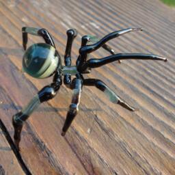 Spider Animals Glass, Art Blown Sculpture Made Of Blown Glass Figurine - thumbnail 3