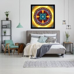 Atlantis Mandala Tapestry Sacred Geometry Spiritual Wall Art - thumbnail 2