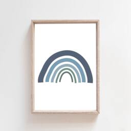 6 Boys Nursery Prints, Wall Art, Muted Green & Blue, Bedroom Playroom Decor - thumbnail 2
