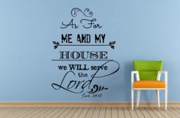 Josh 2415 Serve The Lord Bible Verse Quote Saying Citation Words Wall Room Vinyl Mural Art Decor Decal Sticker L1623 - thumbnail 1