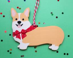 Pembroke Welsh Corgi Christmas Ornament/Personalized Handmade Wooden Dog Tree Gift For Lovers