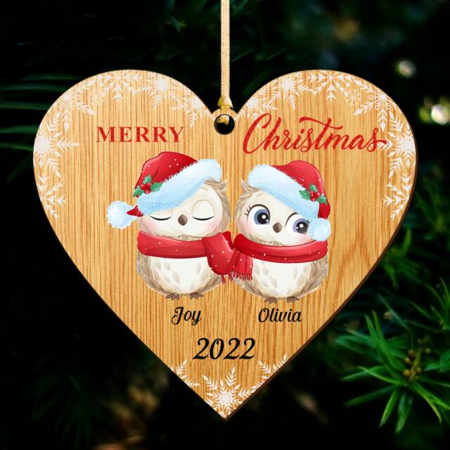 Personalised Christmas Tree Decorations Custom Xmas Ornaments Baubles For Family Uv Print Wood 2025 - image 1