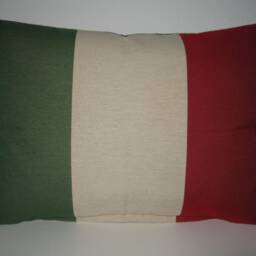 Large Decorative Cushion Cover Flag Italy Tapestry Fabric & Black Canvas On The Back Chilling Resting Bella Italia - thumbnail 3