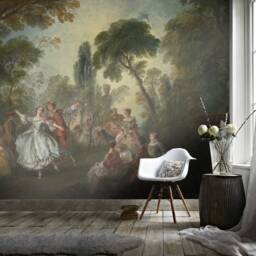 3D Dancer Oil Painting Wallpaper, European Scenery Wall Mural - Peel & Stick - thumbnail 3