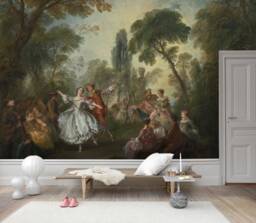 3D Dancer Oil Painting Wallpaper, European Scenery Wall Mural - Peel & Stick - thumbnail 1