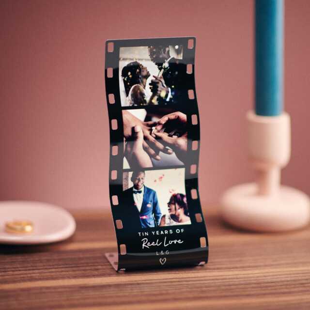 Personalised 10 Year Anniversary Reel Photo Print - image 1