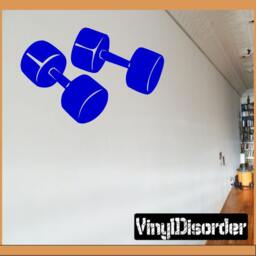 Dumbbells Fitness Vinyl Wall Decal Or Car Sticker - Fitnessmc005Et - thumbnail 1