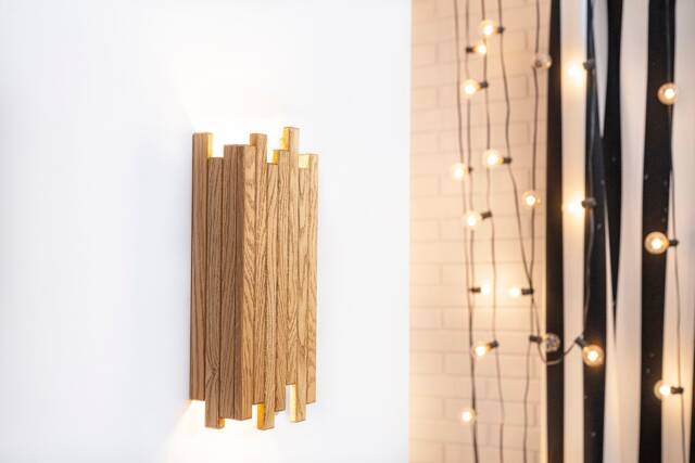 Wooden Wall Sconce Japandi Plug in Wall Lamp. Usa Duties Paid - image 1