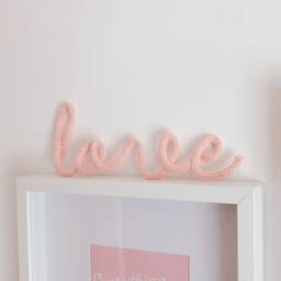Love Wall Sign/Nursery Art Kids Bedroom Decor Scandinavian Knitted Wire Words - thumbnail 3