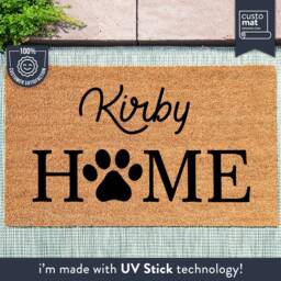 Personalised Family Name Home Doormat - With A Pawprint Animal Lover Gift Custom Coir Mat - thumbnail 1