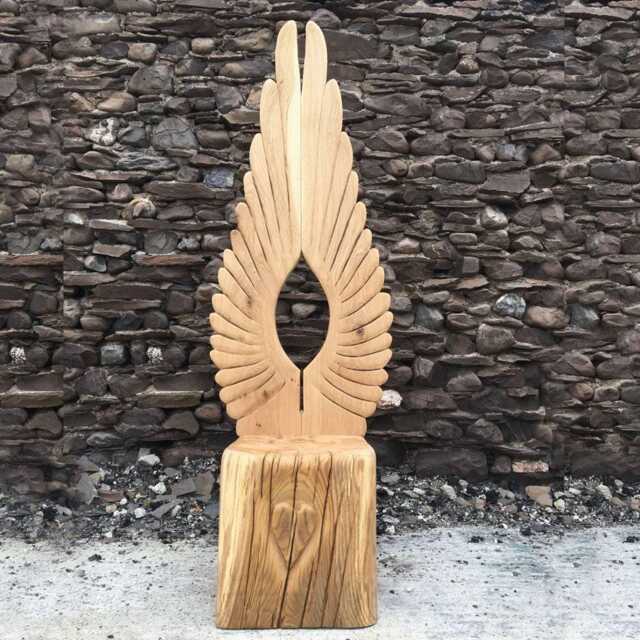 Handcrafted Angel Wing Wooden Chair - Fantasy Furniture With A Touch Of Magic, Perfect For Storytelling Or Artistic Spaces - image 1