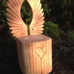 Handcrafted Angel Wing Wooden Chair - Fantasy Furniture With A Touch Of Magic, Perfect For Storytelling Or Artistic Spaces - thumbnail 3