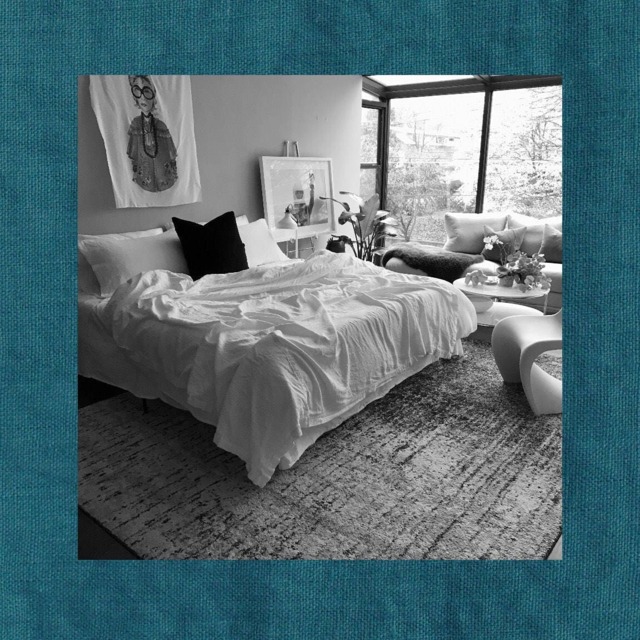 Egyptian Blue Linen Coverlet -Solid Teal Bedspread - Made To Order in The Usa Soft Bedding - image 1