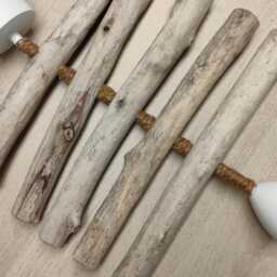 Driftwood Pendant Light With Linen Lampshade, ?? 30 cm, Ideal Gift For Birthdays & Christmas, Perfect Zen, Hygge, Scandinavian Decor - thumbnail 3