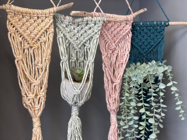 Macrame Plant Hanger, Wall Hanging, Macrame Decor, Artificial Plants, Plant Lover Gifts - image 1