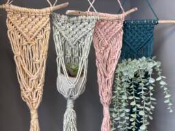 Macrame Plant Hanger, Wall Hanging, Macrame Decor, Artificial Plants, Plant Lover Gifts - thumbnail 1