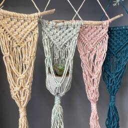 Macrame Plant Hanger, Wall Hanging, Macrame Decor, Artificial Plants, Plant Lover Gifts - thumbnail 3