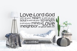 "Vinyl Wall Decal - Luke 1027 ""Love The Lord Your God With All Heart..." - thumbnail 1