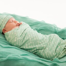 Organic Alphabet White Swaddle Blanket, Receiving Large, Free Domestic Shipping, Handmade in Usa, Baby Shower Gift - thumbnail 4