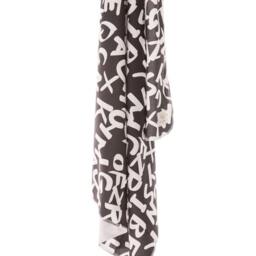 Organic Alphabet White Swaddle Blanket, Receiving Large, Free Domestic Shipping, Handmade in Usa, Baby Shower Gift - thumbnail 3