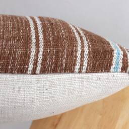 "Vintage Hmong Pillow Cover Handmade Embroidered Batik Textile, 12"" X 20" - thumbnail 3