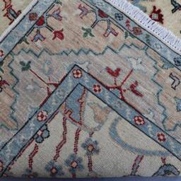 4x6 Afghan Rug, Floral Tree Of Life Design Handmade Wool Area Natural Dyes Beige Oriental Turkmen Living Room Rug For Bedroom - thumbnail 4