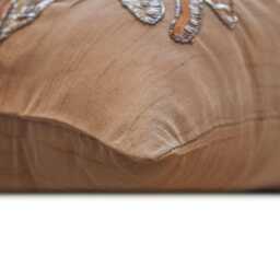 "Art Silk Peach Beige Pillow Cover 16""x16" - thumbnail 2