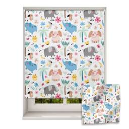 Fun Elephant Roller Blind, Children's Made To Measure, Pattern Nursery