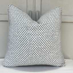 Cushions Made in Fermoie Marden Luxury Designer Decorative Blue Cream Cotton Cushion Pillow Throw Cover - thumbnail 2