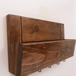 Mail Organizer Wall, Rack, Entryway Organizer, Key Rustic & Holder - thumbnail 3