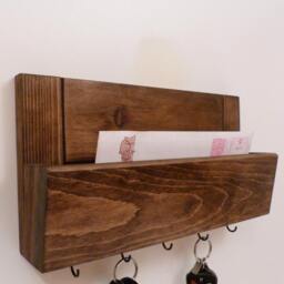 Mail Organizer Wall, Rack, Entryway Organizer, Key Rustic & Holder - thumbnail 2