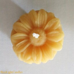 Daisy Flower Beeswax Candle/100% Natural Handcrafted Mini Pillar Candles Wedding Event Party Summer Flowers Spring Daisies - thumbnail 2