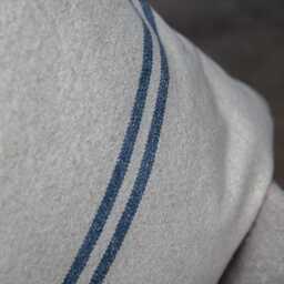 Rustic Blue Stripe Grainsack Bench Cushion - thumbnail 4