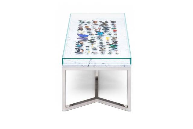 Fauna - Modern Coffee Table, Handmade, Luxurious, Elegant & Original, Butterflies - image 1