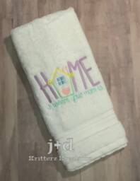 Home Is Where Your Mom Is. Mother's Day Gift. Day. Decor. Bathroom. Kitchen. Embroidered. Hand Towel. Bath - thumbnail 1