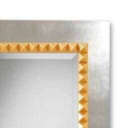 Wall Mirror Italian Modern Design Art Deco - Made in Italy Rectangular Silver Leaf Entryway Bathroom Bedroom Mirror #6004 - thumbnail 2