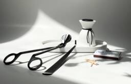 Candle Care Kit, Designer Snuffer, Cement Tray, Matte Black Metal Wick Trimmer, Dipper, Wax Seal, Wood Matches - thumbnail 1
