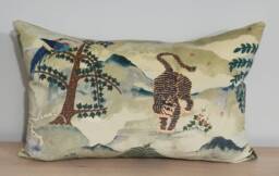 Linwood Fable Aesop Green Fabric Cushion Cover 35x55 cm - thumbnail 1