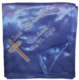 Satin Baby Blanket - Embroidered & Personalized To Your Specifications - thumbnail 2