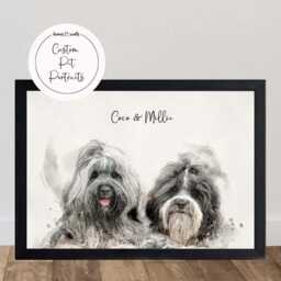 Custom Watercolour Pet Portrait Dog & Cat Memorial, Birthday Gift - thumbnail 3