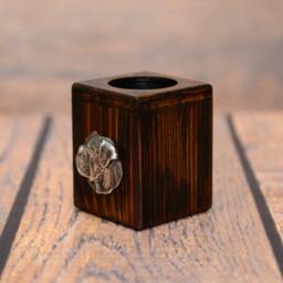 American Bulldog - Wooden Candlestick With Dog, Souvenir, Decoration, Limited Edition, Collection - thumbnail 2
