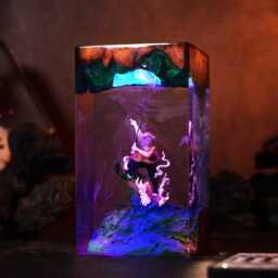 Demon Anime Epoxy Night Light, Lamp, Geek Gift, Halloween Decor, Hot Infinity Castle Figure, Christmas Gift For Fans - thumbnail 1