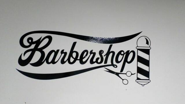 Barber Shop Window Scissors Wall Art Decal Vinyl Graphic Sticker Salon Decor Hairdressers Door Advertising Sign Barbers Mens