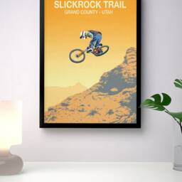Slickrock Trail Mountain Bike Art Print Utah Cycling Poster - thumbnail 3