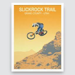 Slickrock Trail Mountain Bike Art Print Utah Cycling Poster - thumbnail 2