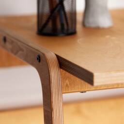 Mid Century Modern Plywood Desk Scandinavian Style Office Desk - thumbnail 4